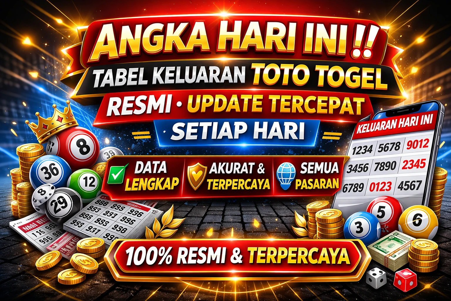 Angka Hari Ini - Tabel Keluaran Toto Togel Resmi